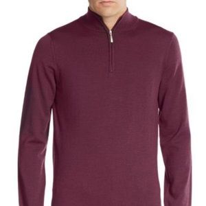 Saks Fifth Avenue Merino Wool Zip Sweater